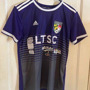 Lutherville Timonium SC Purple T Shirt by Adidas - Youth Size Medium